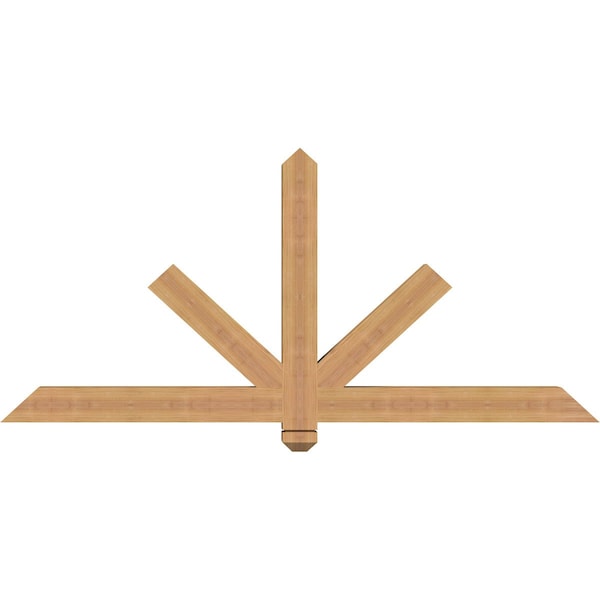 Ekena Millwork Kennewick Timber Gable Bracket, Western Red Cedar, 60"W x 27"H x 3 1/2"D x 3 1/2"F, 11/12 Pitch GBW060X27X0404KEN00SWR - main
